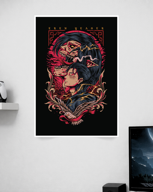 Eren Eager - Attack On Titan - Anime WallPoster