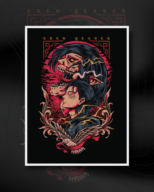 Eren Eager - Attack On Titan - Anime WallPoster