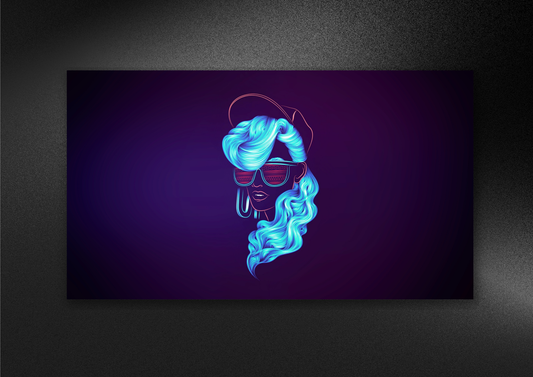 BLUE LADY RETRO | LANDSCAPE | POSTER