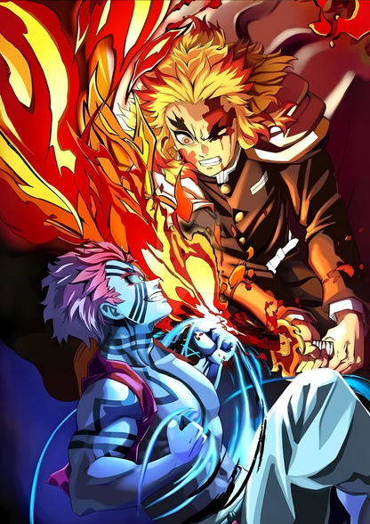 RENGOKU vs AKAZA-DEMON SLAYER | ANIME | POSTER