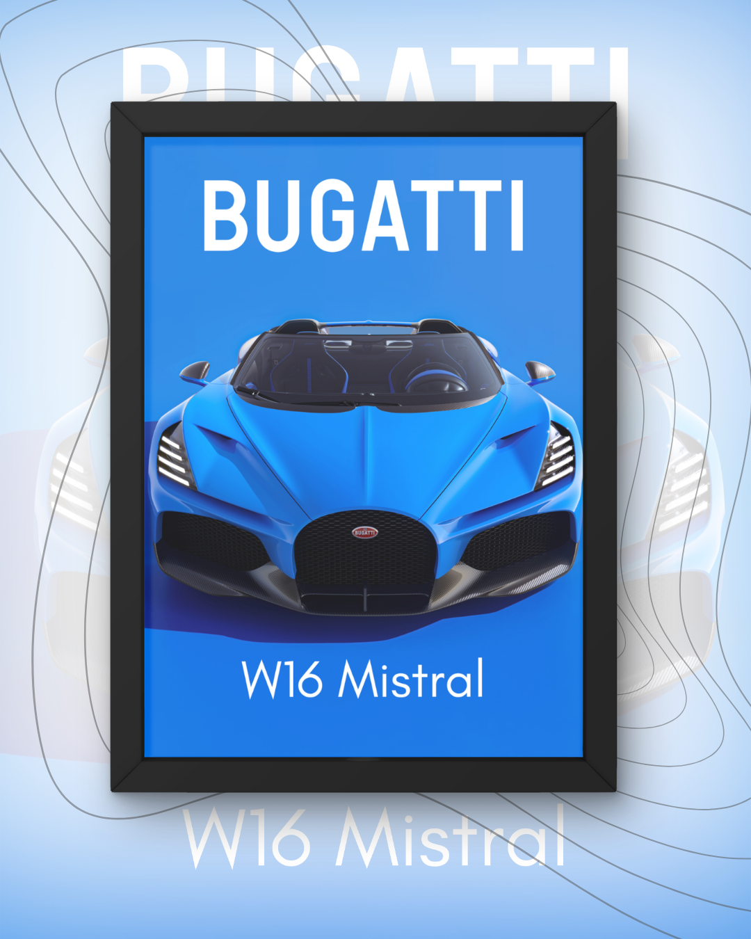 BUGATTI W16 MISTRAL | WALL FRAME
