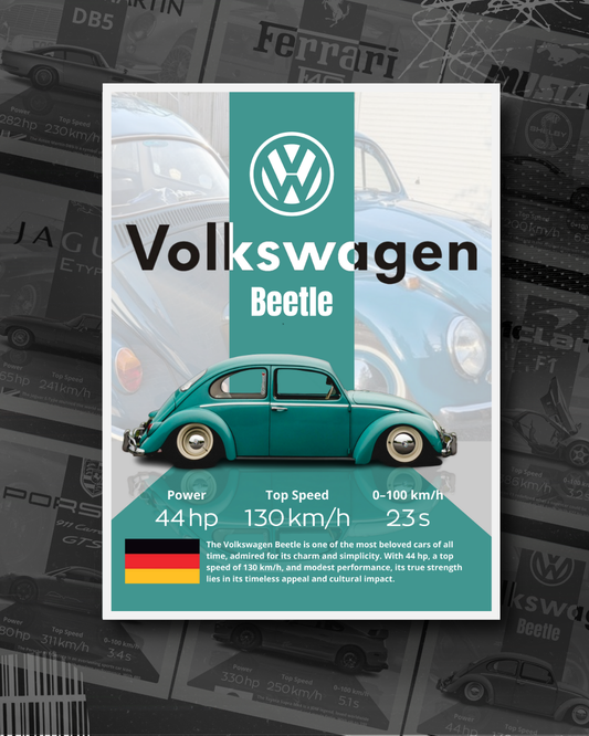 VW BEETLE - CAR POSTER