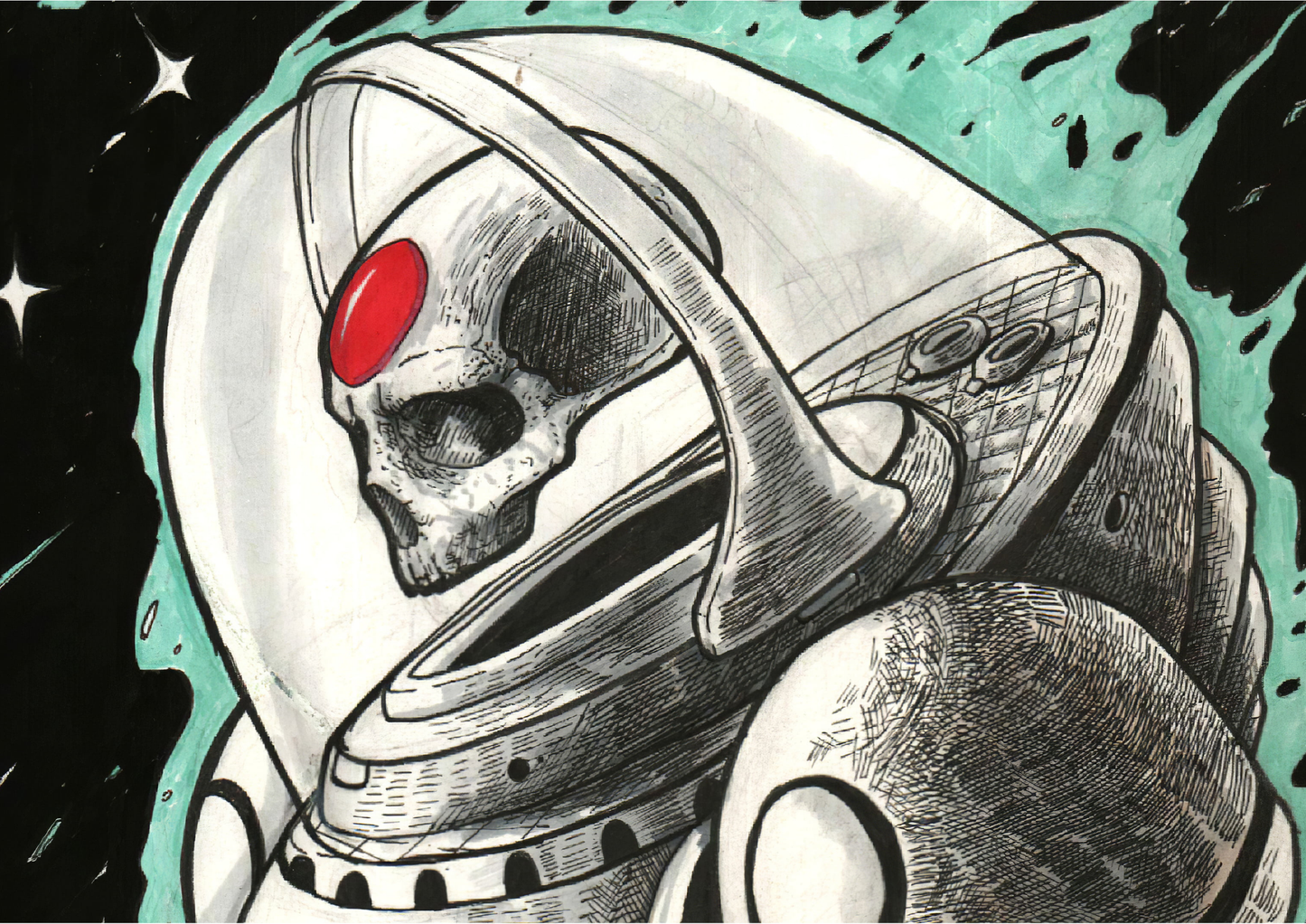 SKULLY ASTRANAUT | LANDSCAPE | POSTER