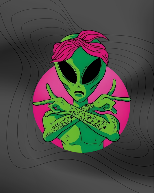 Alien Gangsta - Sticker