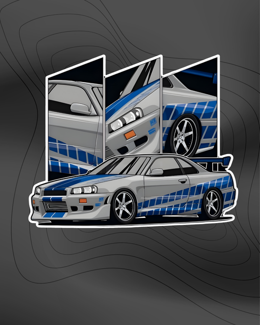 Nissan GT-R R34 (Fast & Furious) - Sticker