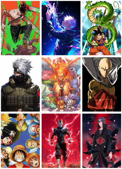 30 ANIME POSTER COLLECTION-A6 SIZE,(FREE SECRET GIFTS INSIDE🫰🏽)