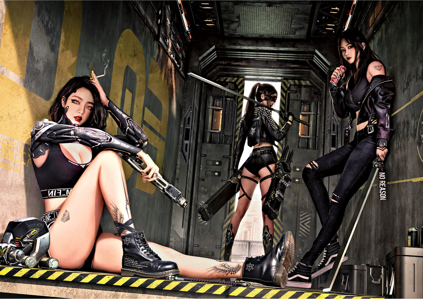 BAD BITCHES | LANDSCAPE | POSTER