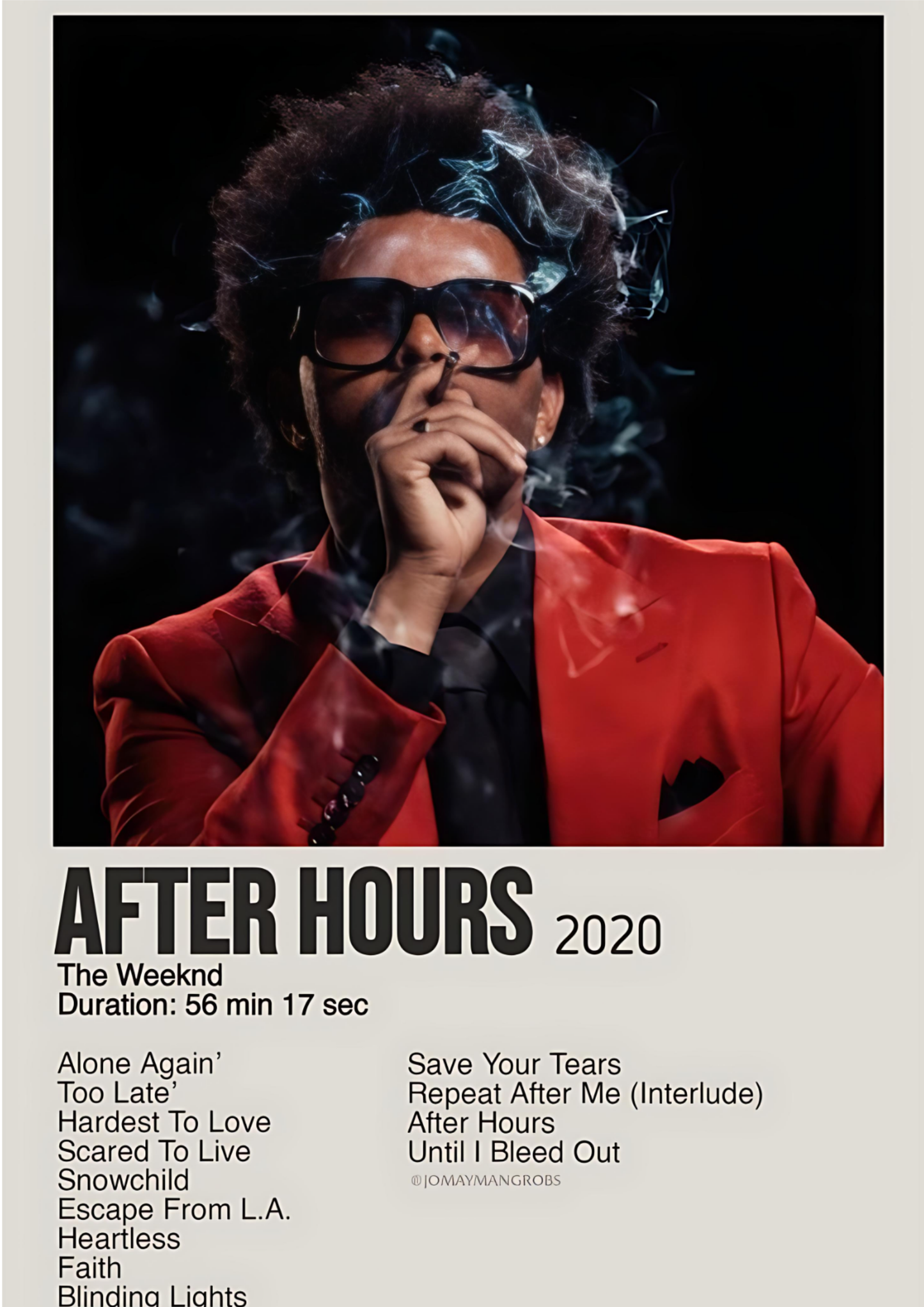 Weekend | After Hours | Poster