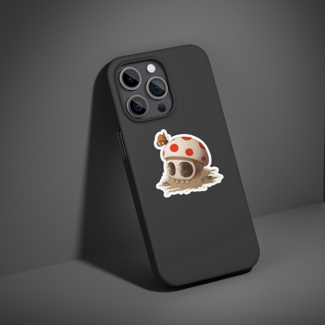 SKULL N BUTTERFLY | STICKER