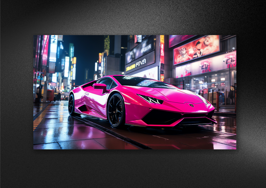 PINK-LAMBORGHINI | LANDSCAPE | POSTER