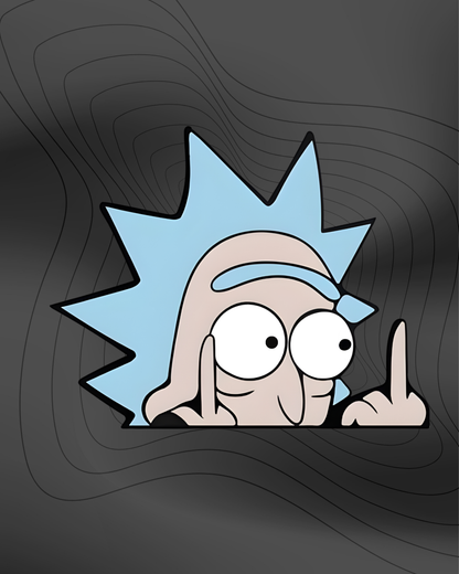 Rick Middle Finger - Sticker