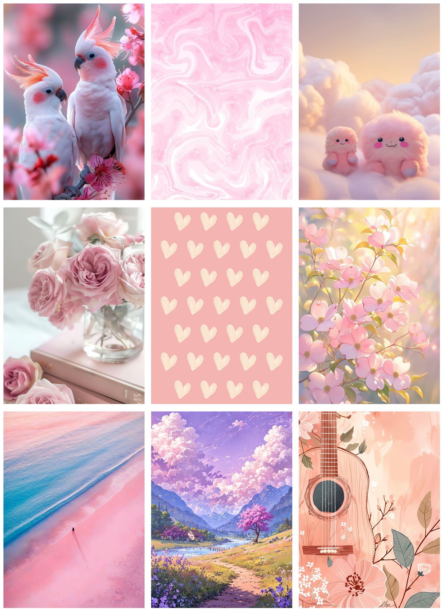 30 PINK AESTHETIC COLLECTION-A6 SIZE,(FREE SECRET GIFTS INSIDE🫰🏽)