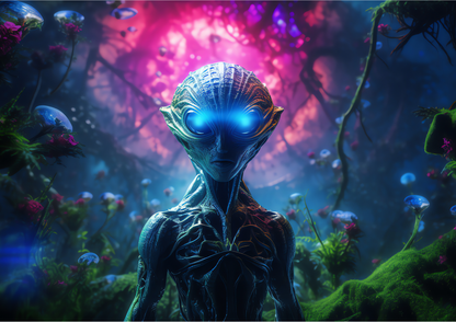 NEON-ALIEN | LANDSCAPE | POSTER