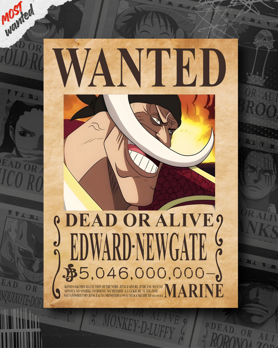 WHITEBEARD - ONEPIECE WANTED POSTER