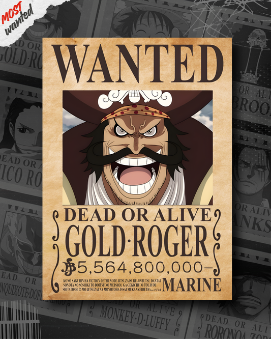 GOLD-ROGER - ONEPIECE WANTED POSTER