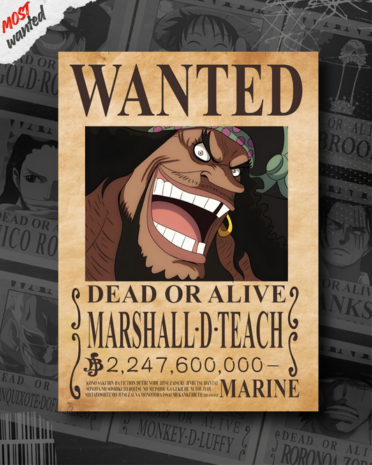 MARSHALL D. TEACH - ONEPIECE WANTED POSTER