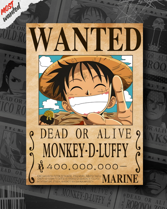 MONKEY D LUFFY - ONEPIECE WANTED POSTER