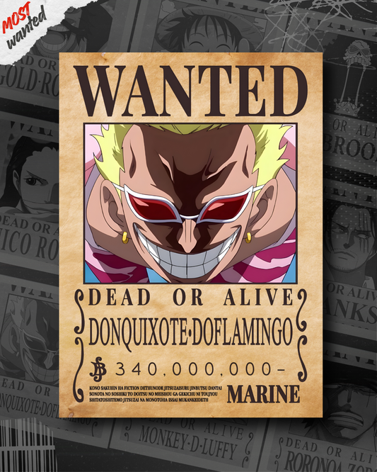 DOFLAMINGO - ONEPIECE WANTED POSTER