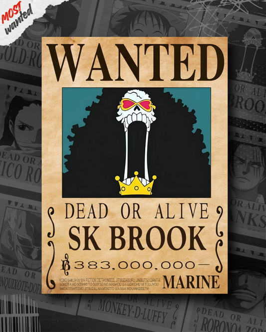 SK BROOK - ONEPIECE WANTED POSTER